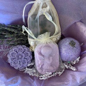 Lavender soaps, bath bombs.